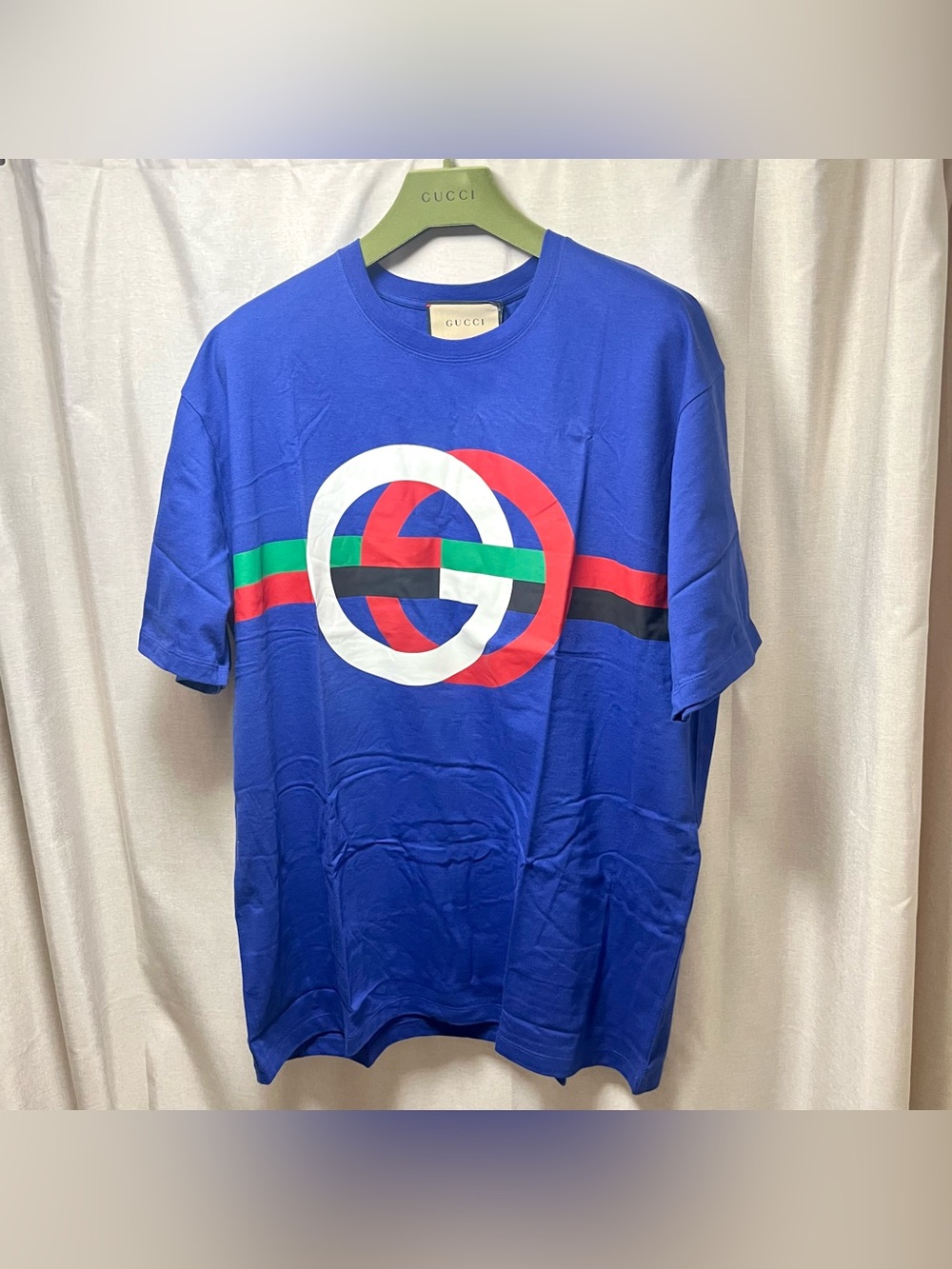 Gucci $690 GG Abstract Logo Cotton Jersey Tee Shirt - Picture 2 of 11